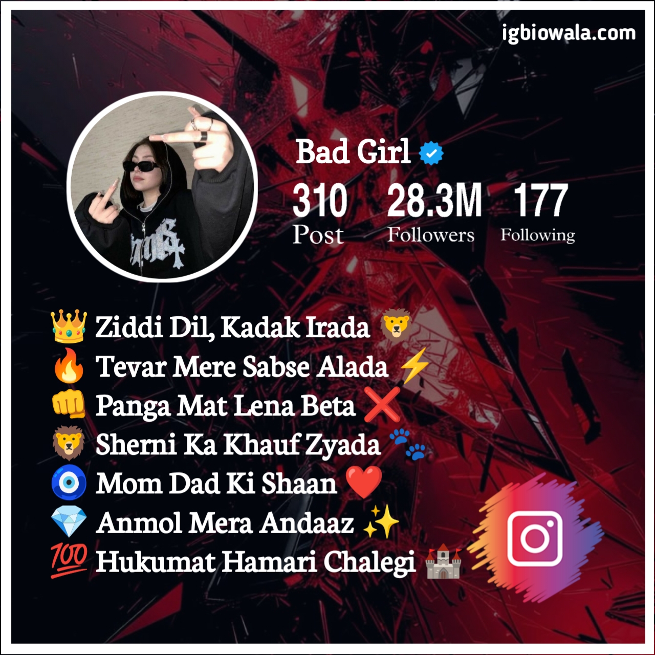 Badmash Bio For Instagram Girl