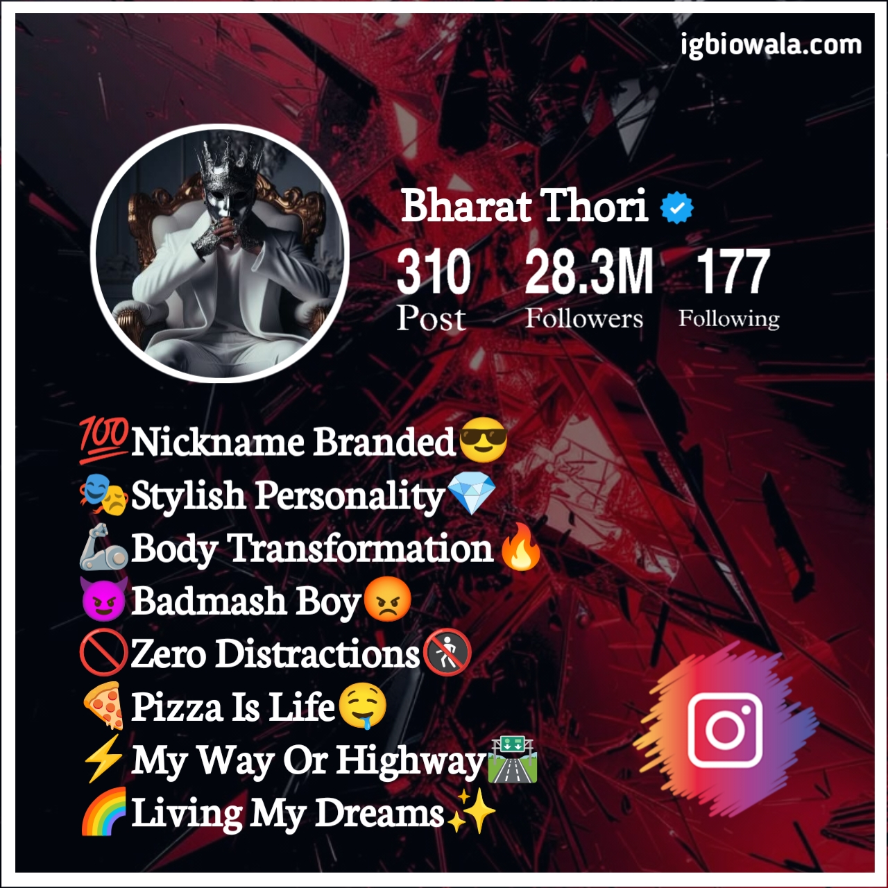 Badmashi Bio For Instagram For Boy