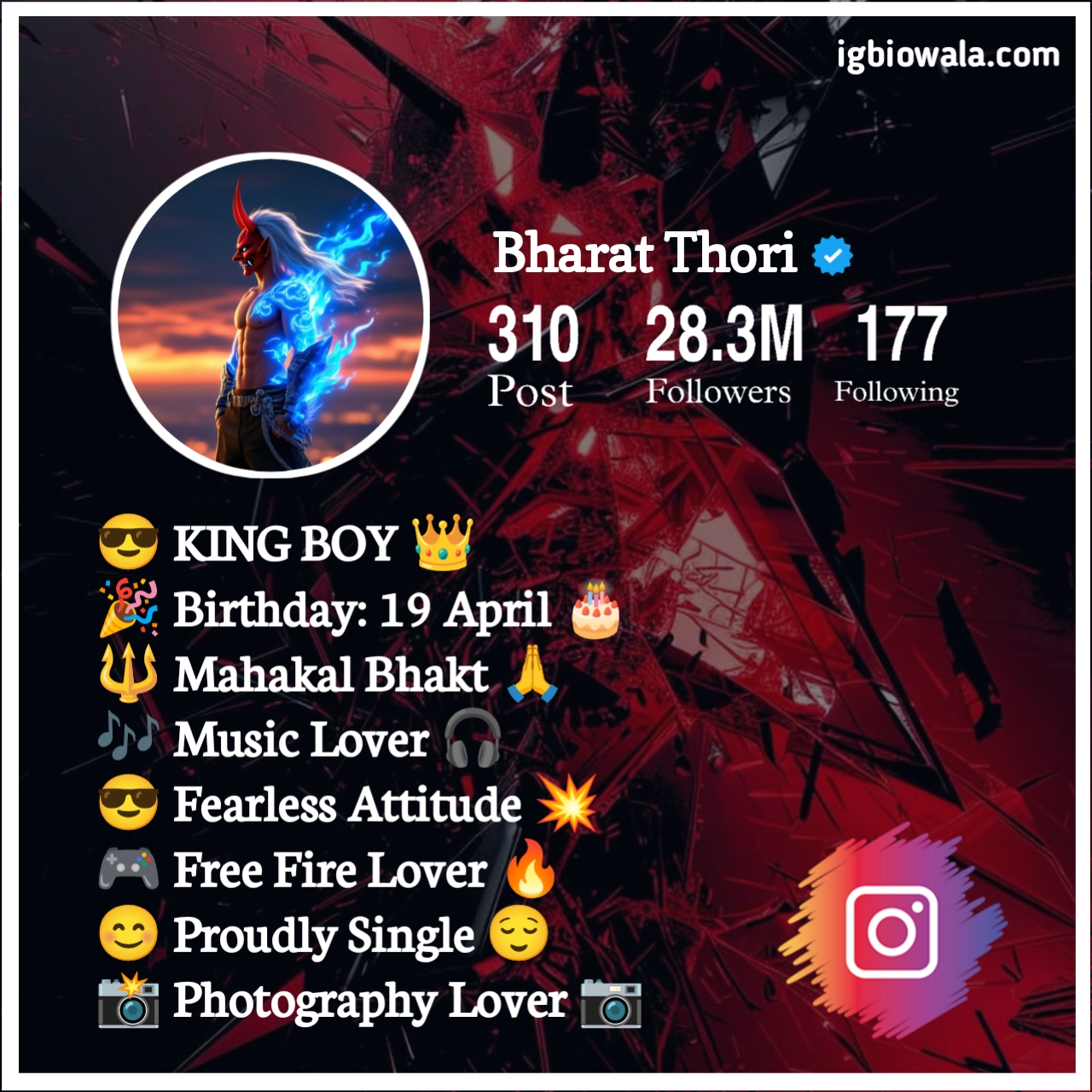 Free Fire Bio For Instagram Copy And Paste