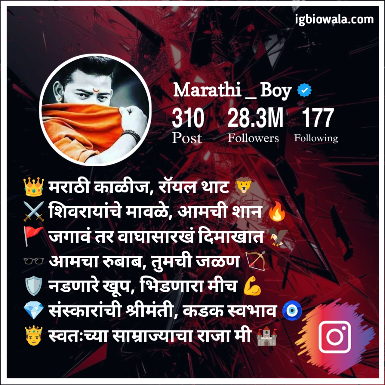 Instagram Bio In Marathi With Emoji