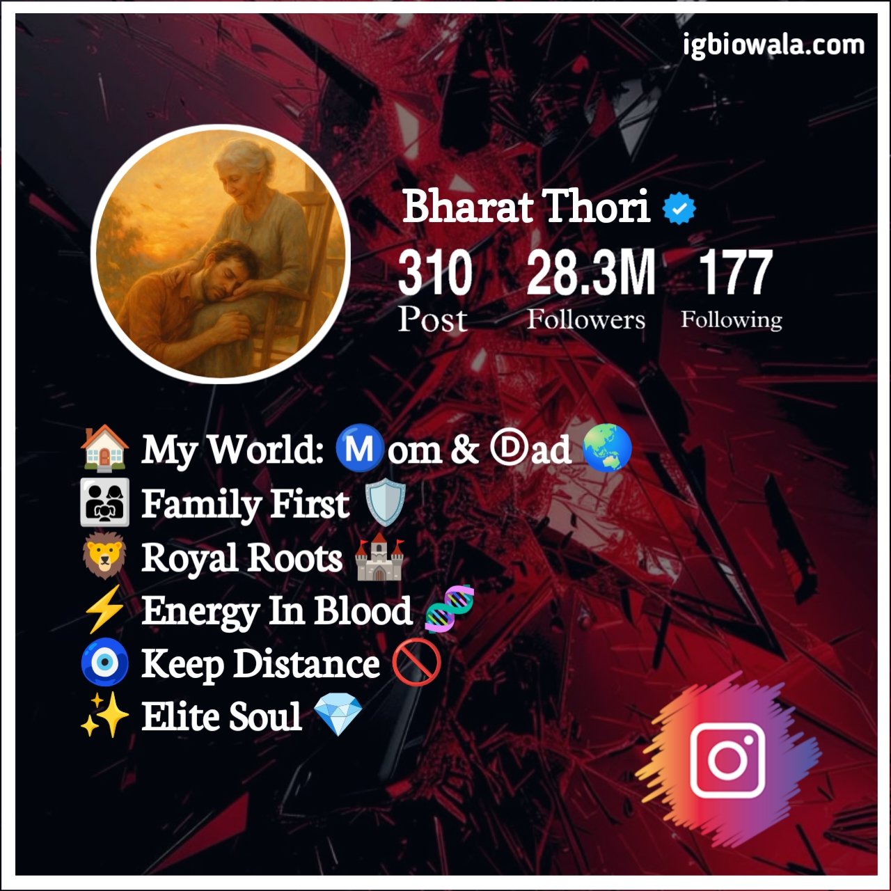 Instagram Bio Mom Dad Lover With Emoji