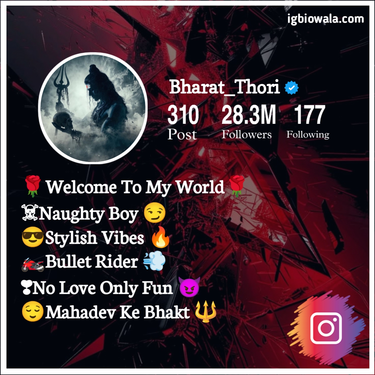 Mahakal Bio For Instagram Copy And Paste