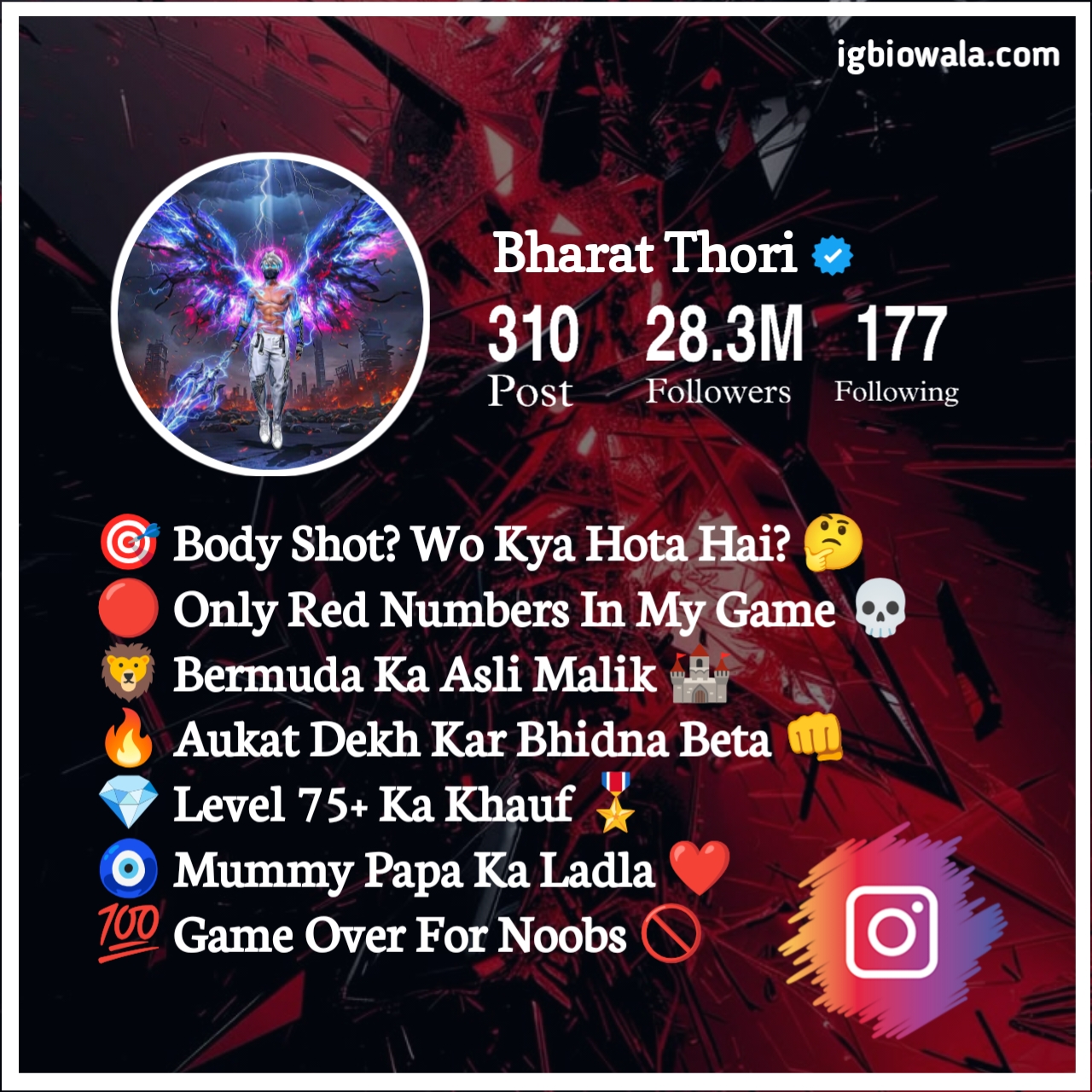 Bio For Free Fire Attitude
