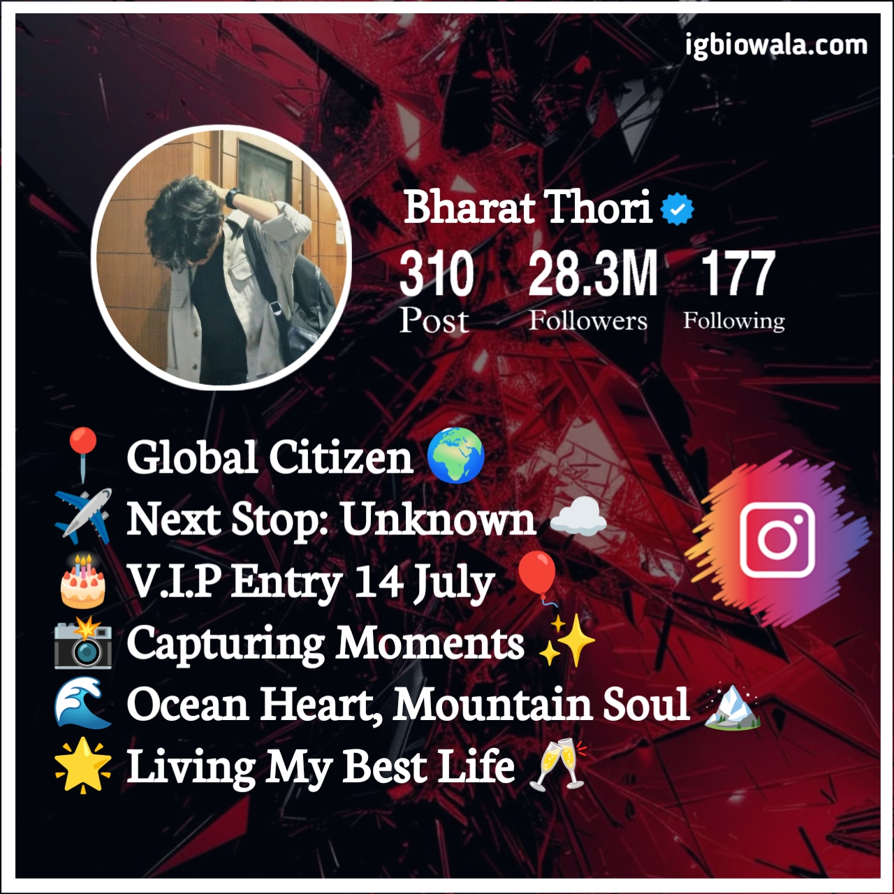 Instagram Bio For Boys Copy