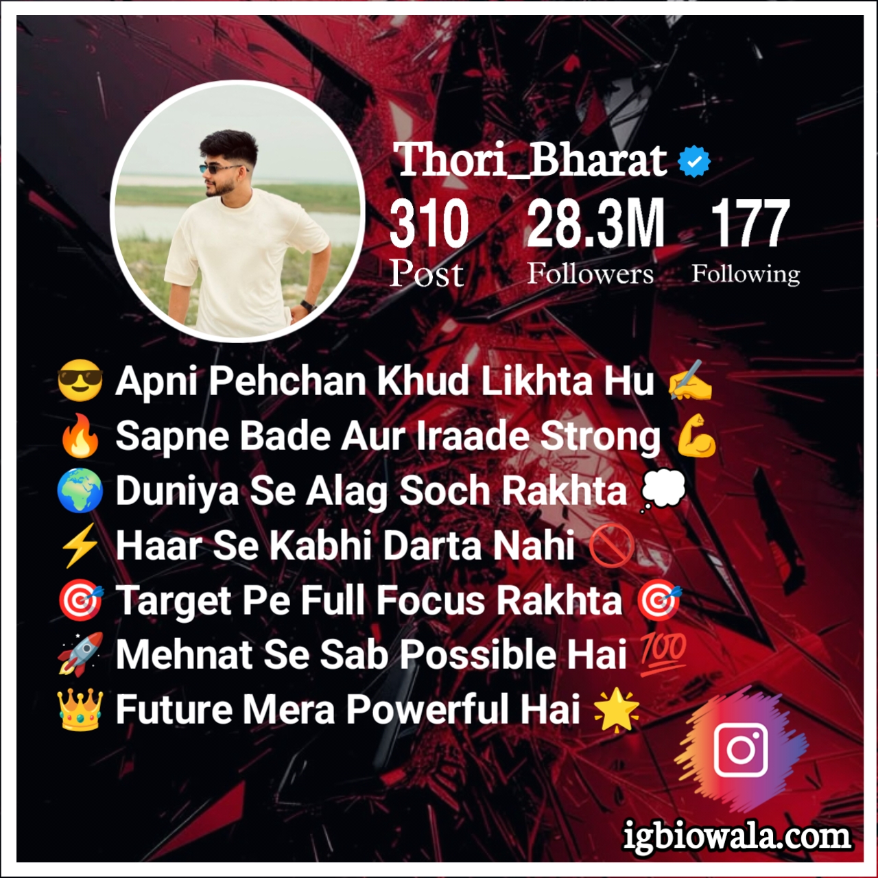 Instagram Bio Ideas For Boys