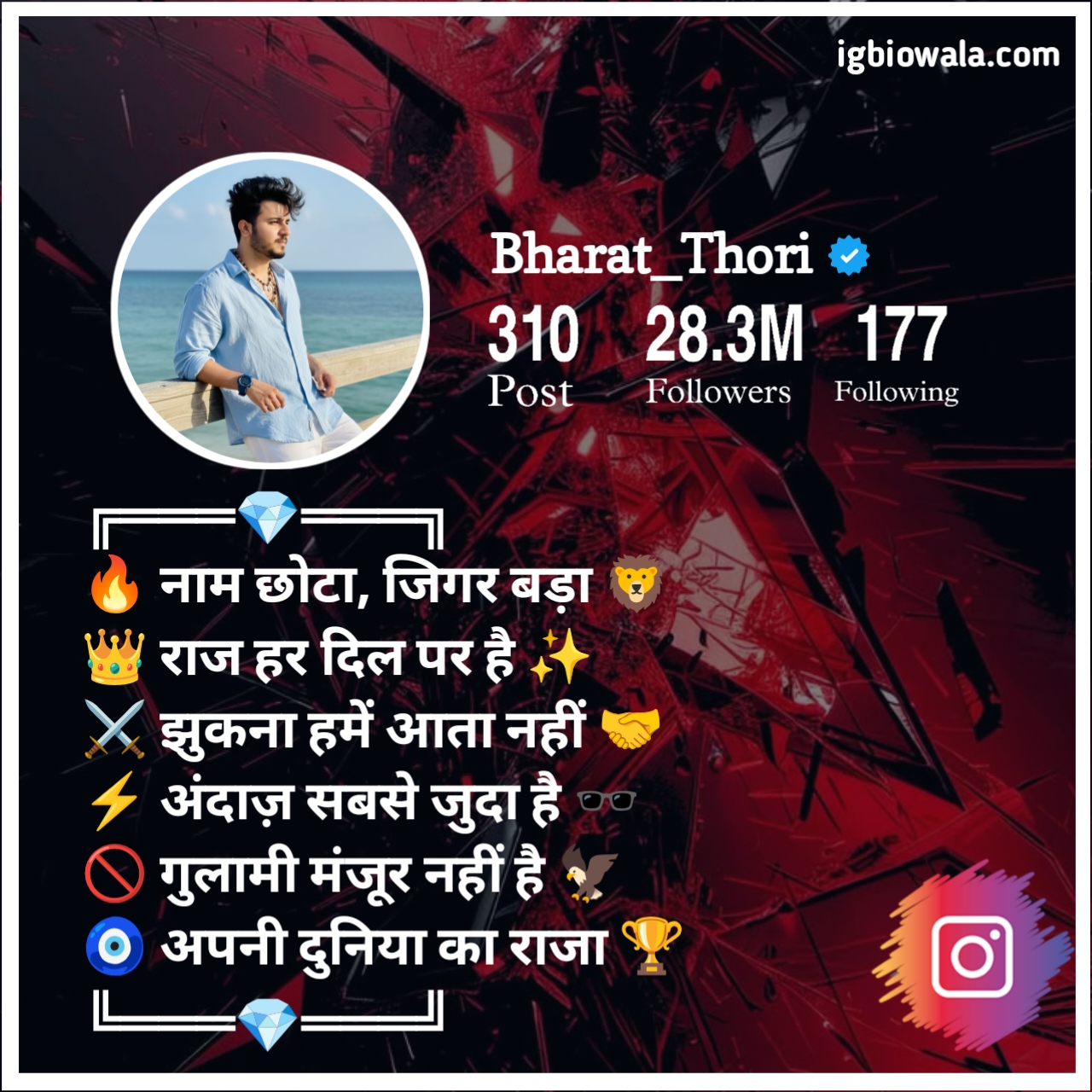 Instagram Bio In Hindi Stylish