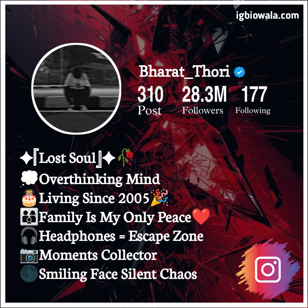 Sad Bio For Instagram For Boy