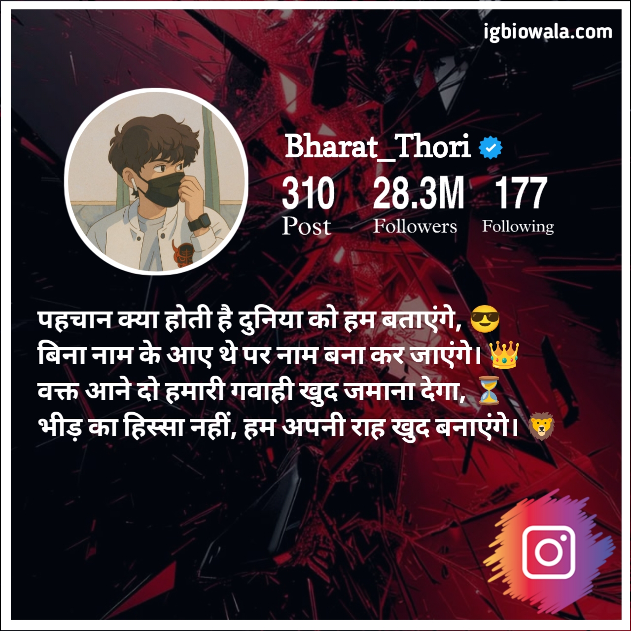 Instagram Bio Shayari