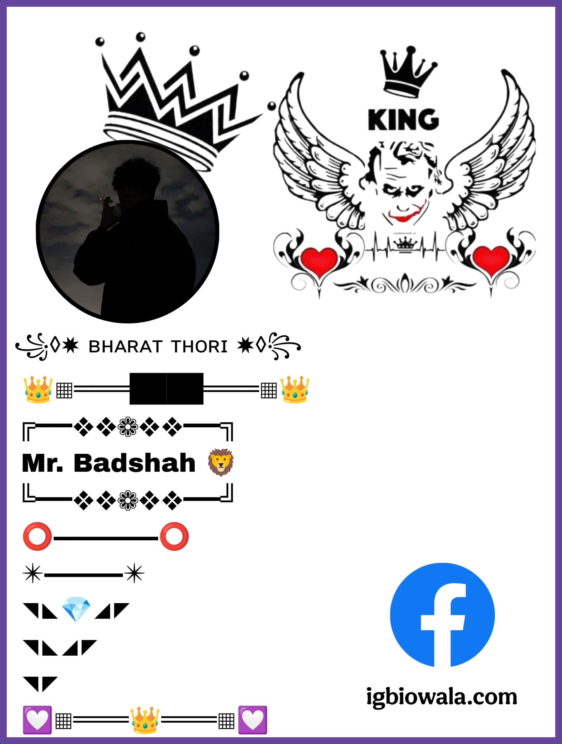 Facebook Bio Styles